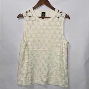 Bobeau Crochet Sleeveless Top, Size Large